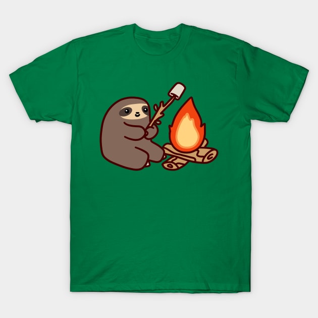 Campfire Sloth T-Shirt by saradaboru